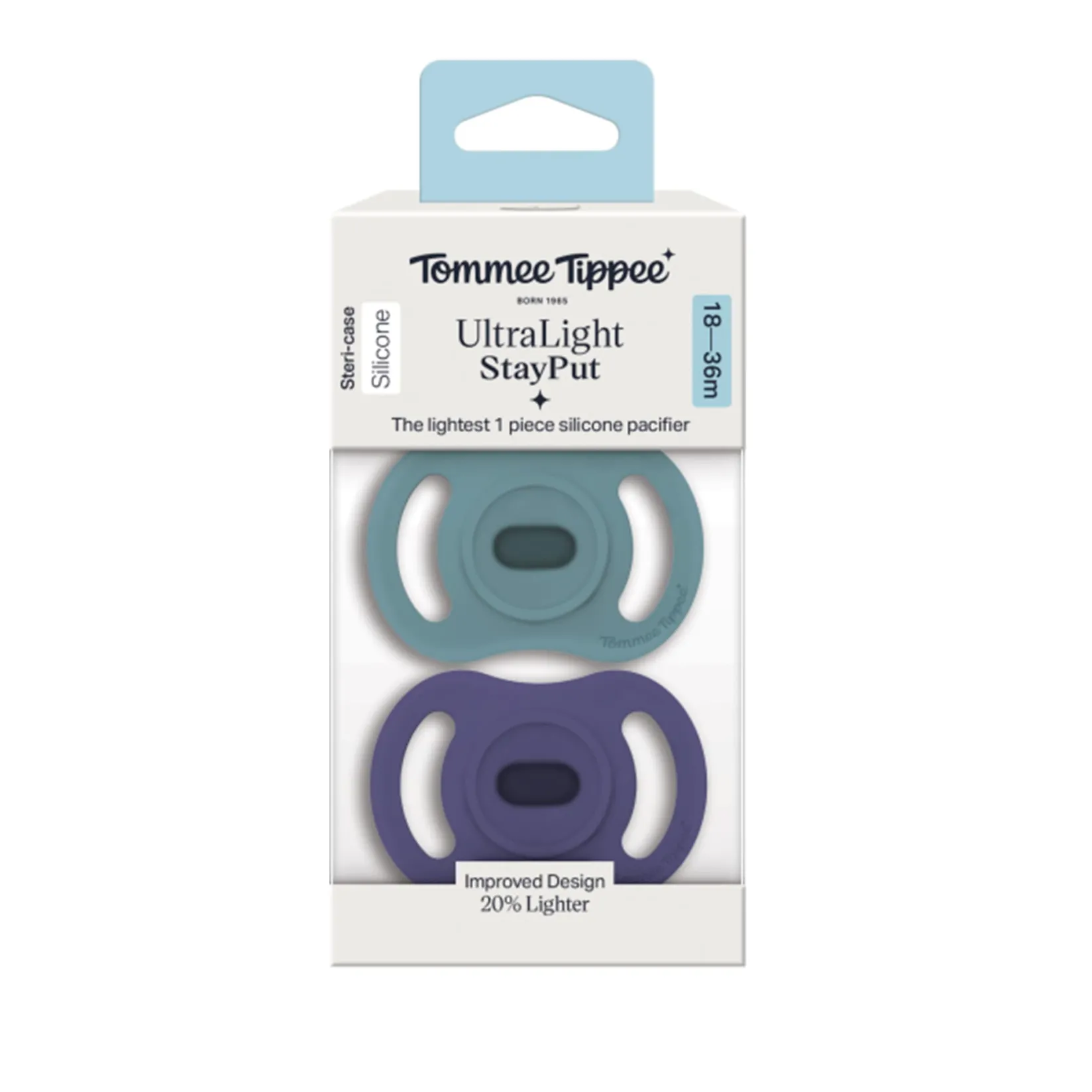 Pacifiers & Clips|Pacifiers & Clips>Tommee Tippee Ultra-Light Stayput Pacifier 18-36months