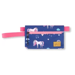 Pencil Cases>Deux par Deux Unicorn Pencil Case Navy
