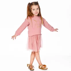 Dresses & Rompers>Deux par Deux Unicorn Dress 7-10 Pink