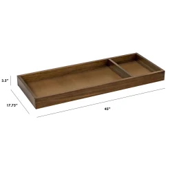 Outlet Universal Wide Removable Changing Tray - Walnut Storage Furniture