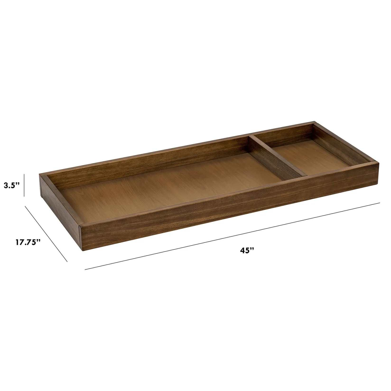 Outlet Universal Wide Removable Changing Tray - Walnut Storage Furniture