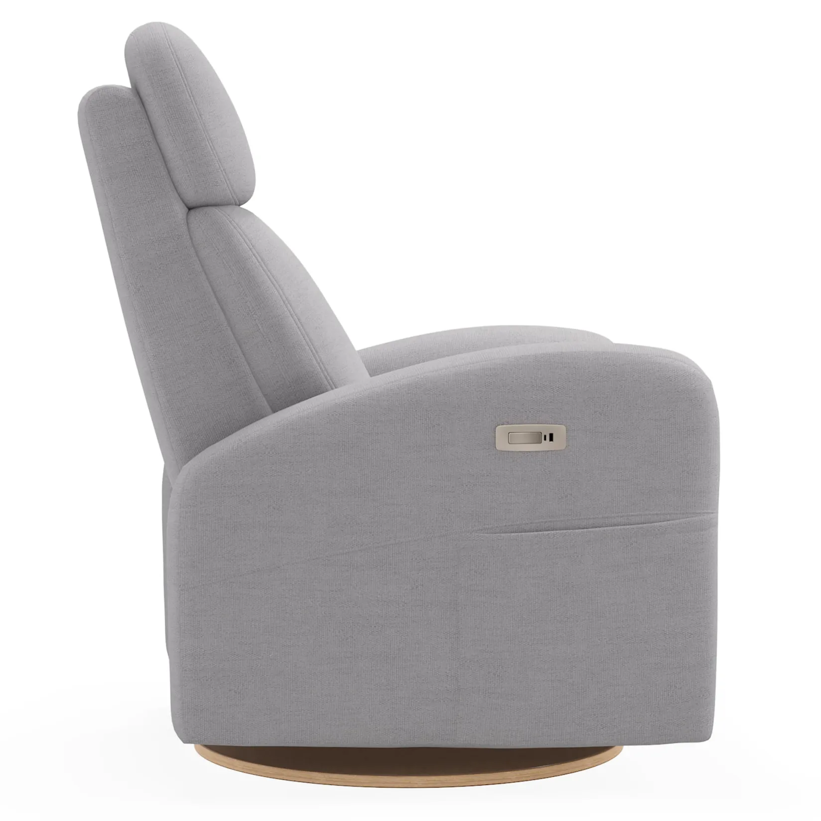 Gliders & Rocking Chairs|Gliders & Rocking Chairs>Jaymar BB Upholstered Rocking Armchair Swivel, Glider, Recliner Hailey - Como Dove Grey Motorized Electric