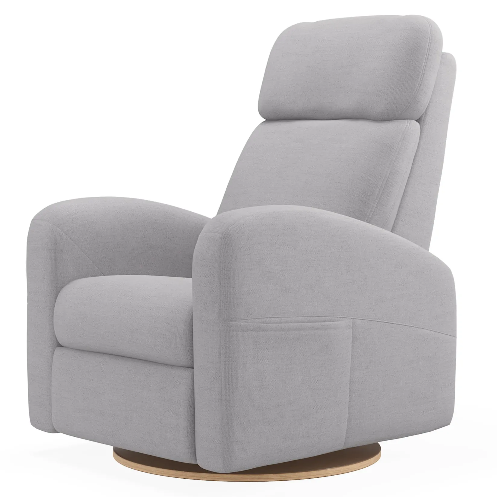 Gliders & Rocking Chairs|Gliders & Rocking Chairs>Jaymar BB Upholstered Rocking Armchair Swivel, Glider, Recliner Hailey - Como Dove Grey Motorized Electric