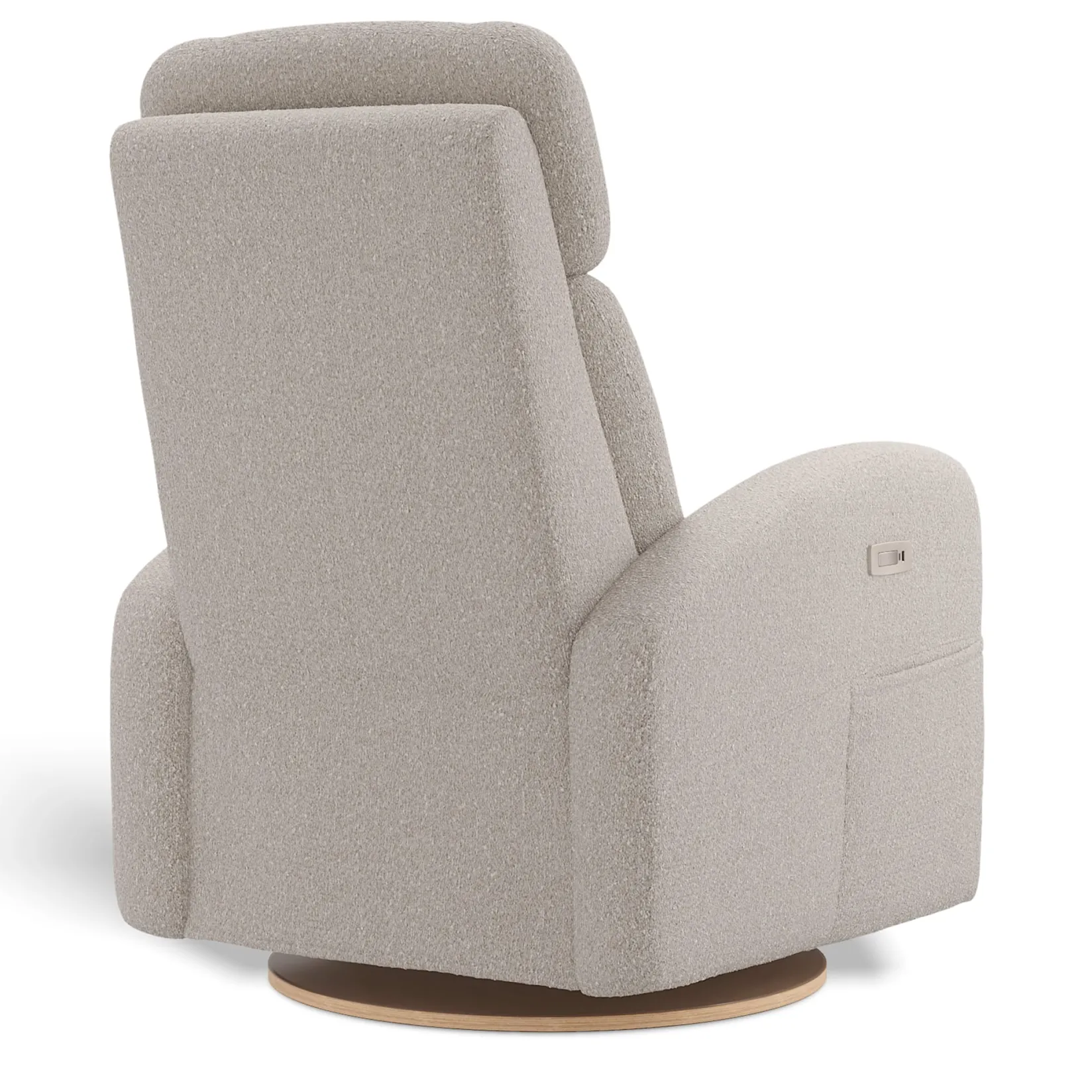 Gliders & Rocking Chairs|Gliders & Rocking Chairs>Jaymar BB Upholstered Rocking Armchair Swivel, Glider, Recliner Hailey - Beyond Sheep Vanilla Motorized Electric