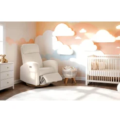 Outlet Upholstered Rocking Armchair Swivel, Glider, Recliner Hailey - Henequen Motorized Electric Gliders & Rocking Chairs|Gliders & Rocking Chairs