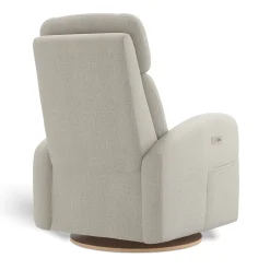 Upholstered Rocking Armchair Swivel, Glider, Recliner Hailey - Nubia Silver Motorized Electric Gliders & Rocking Chairs|Gliders & Rocking Chairs
