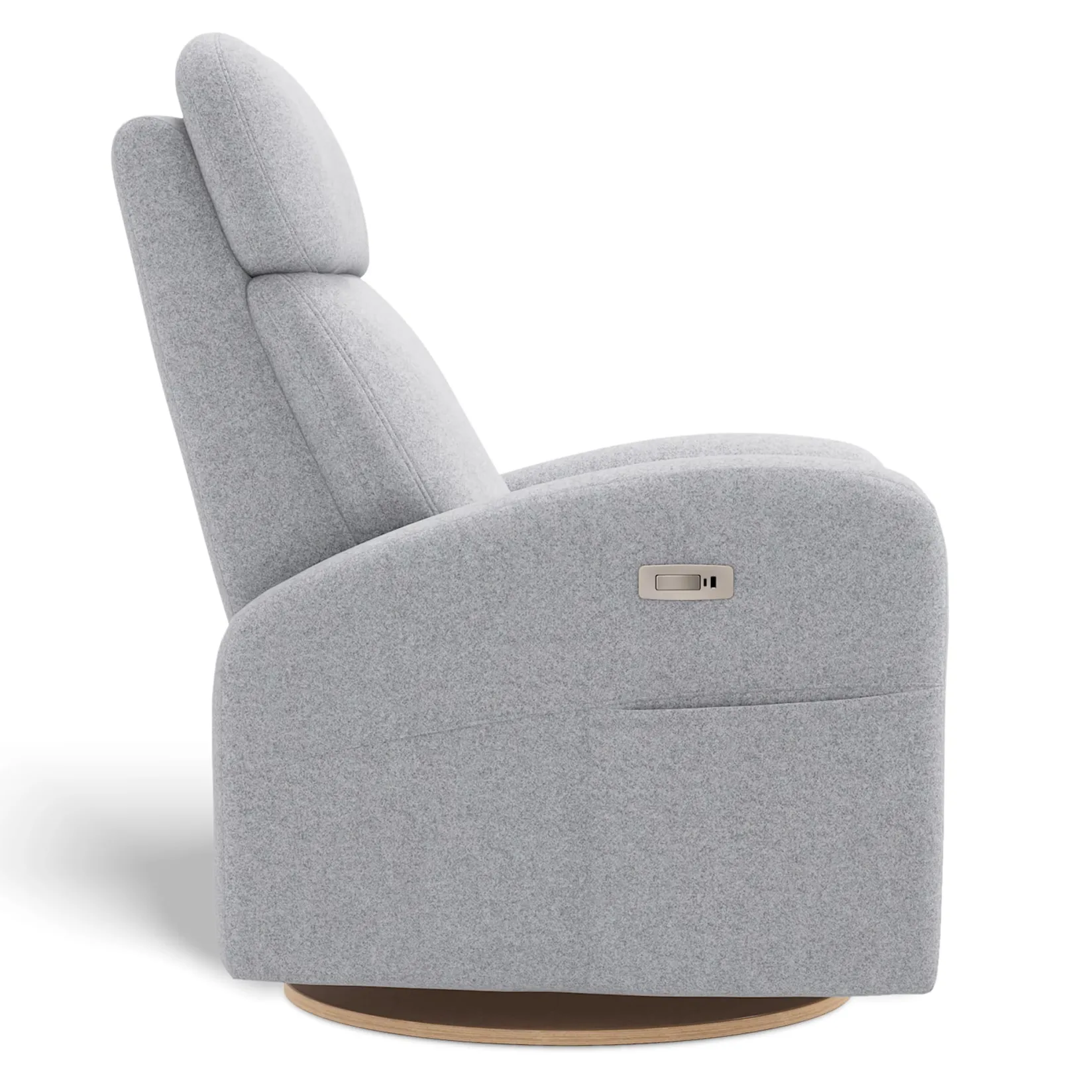 Gliders & Rocking Chairs|Gliders & Rocking Chairs>Jaymar BB Upholstered Rocking Armchair Swivel, Glider, Recliner Hailey - Arlo Heather Silver Motorized Electric