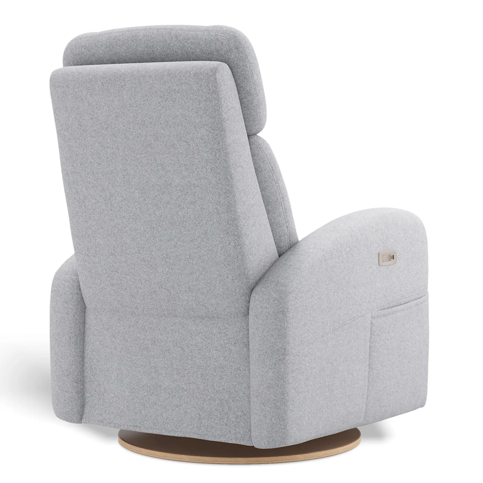 Gliders & Rocking Chairs|Gliders & Rocking Chairs>Jaymar BB Upholstered Rocking Armchair Swivel, Glider, Recliner Hailey - Arlo Heather Silver Motorized Electric