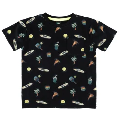 Tops>Nano Vacation Printed T-shirt 2-12 Black