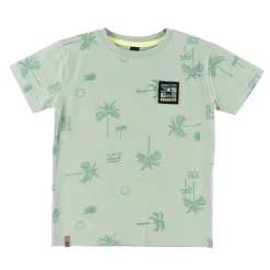 Tops>Nano Vacation Printed T-shirt 2-12 Green