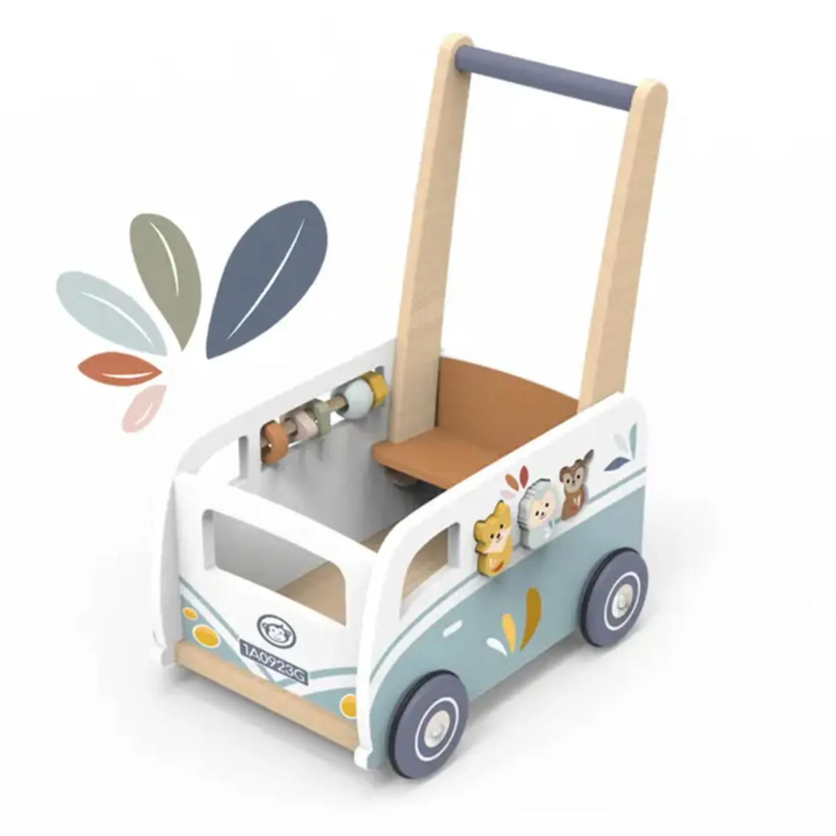 Wooden Toys|Walkers>Speedy Monkey Van Multi-activity Walker