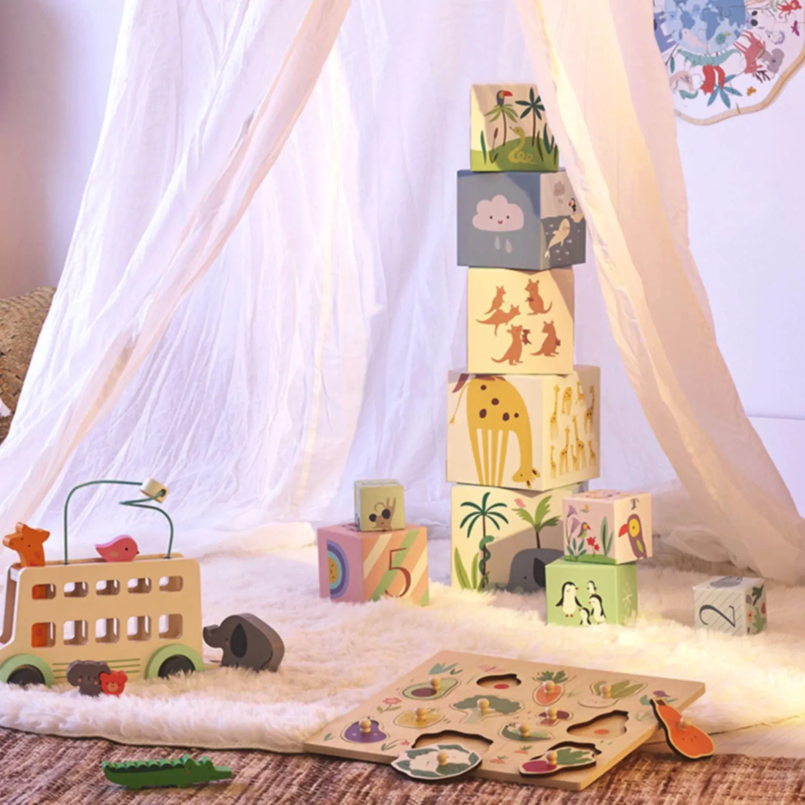 Hot Vegetables Peg Puzzle Kids Puzzles