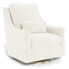 Gliders & Rocking Chairs|Gliders & Rocking Chairs>Monte Vera Rocking and Swivel Chair - White Faux Sheepskin / Gold