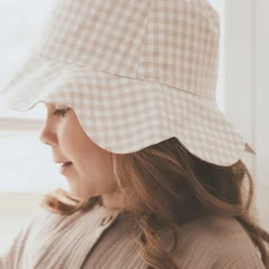 Hats & Caps>Huttelihut Vichy 40 Upf Bucket Hat 2-8 Beige