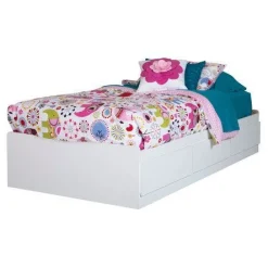 Hot Vito Twin Mates Bed with 3 Drawers - Pure White Twin, Full & Queen Beds