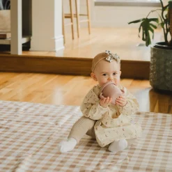 Outlet Waterproof Multi-Purpose Floor Mat - Caramel Gingham High Chairs & Booster Seats|High Chairs & Booster Seats