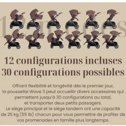 Online Wave 3 Stroller - Licorice Kids Strollers|Strollers & Trailers