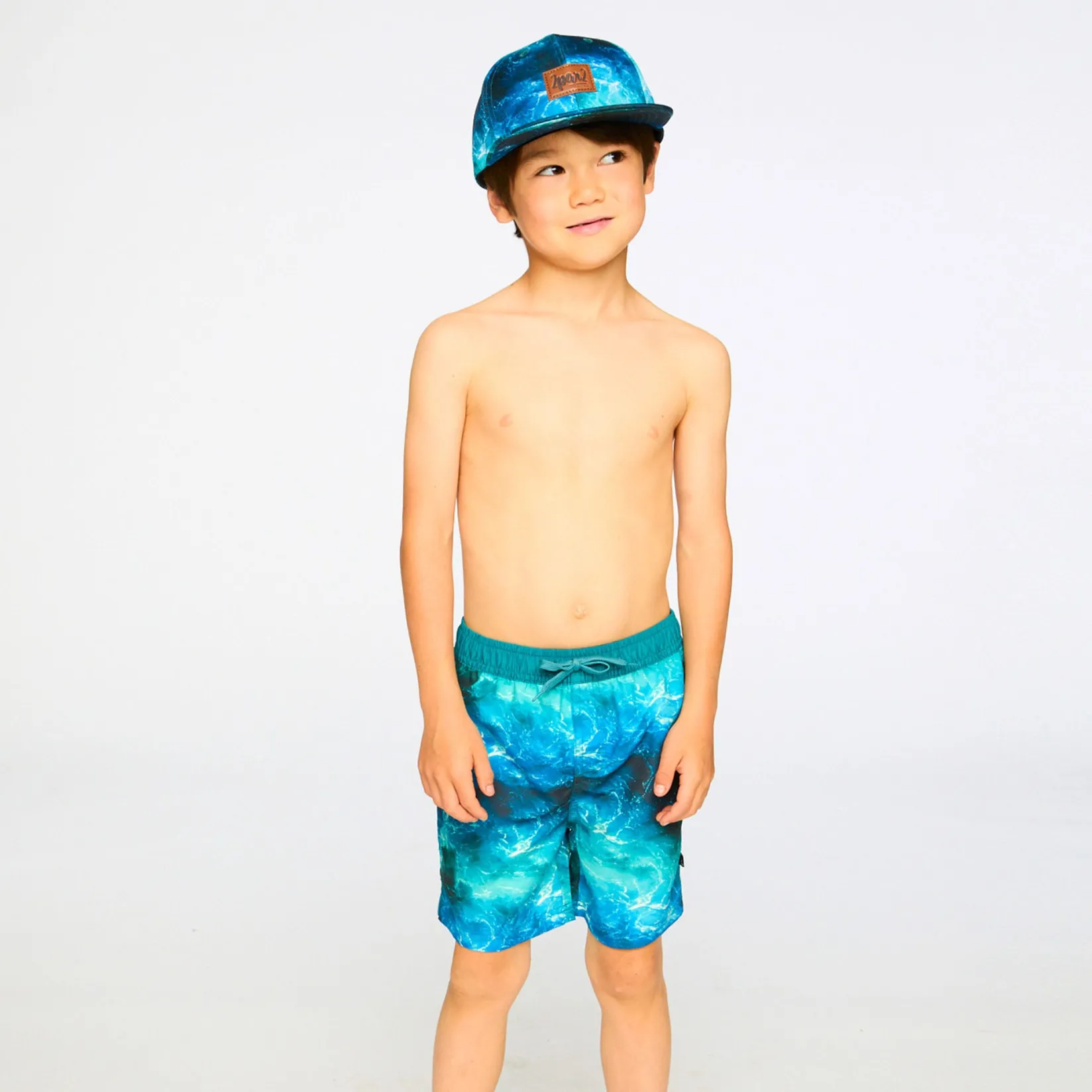 Swimsuits>Deux par Deux Waves Swim Short 2-6 Navy