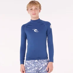 Swimsuits>Rip Curl Waves Upf Rashguard 8-14 Navy