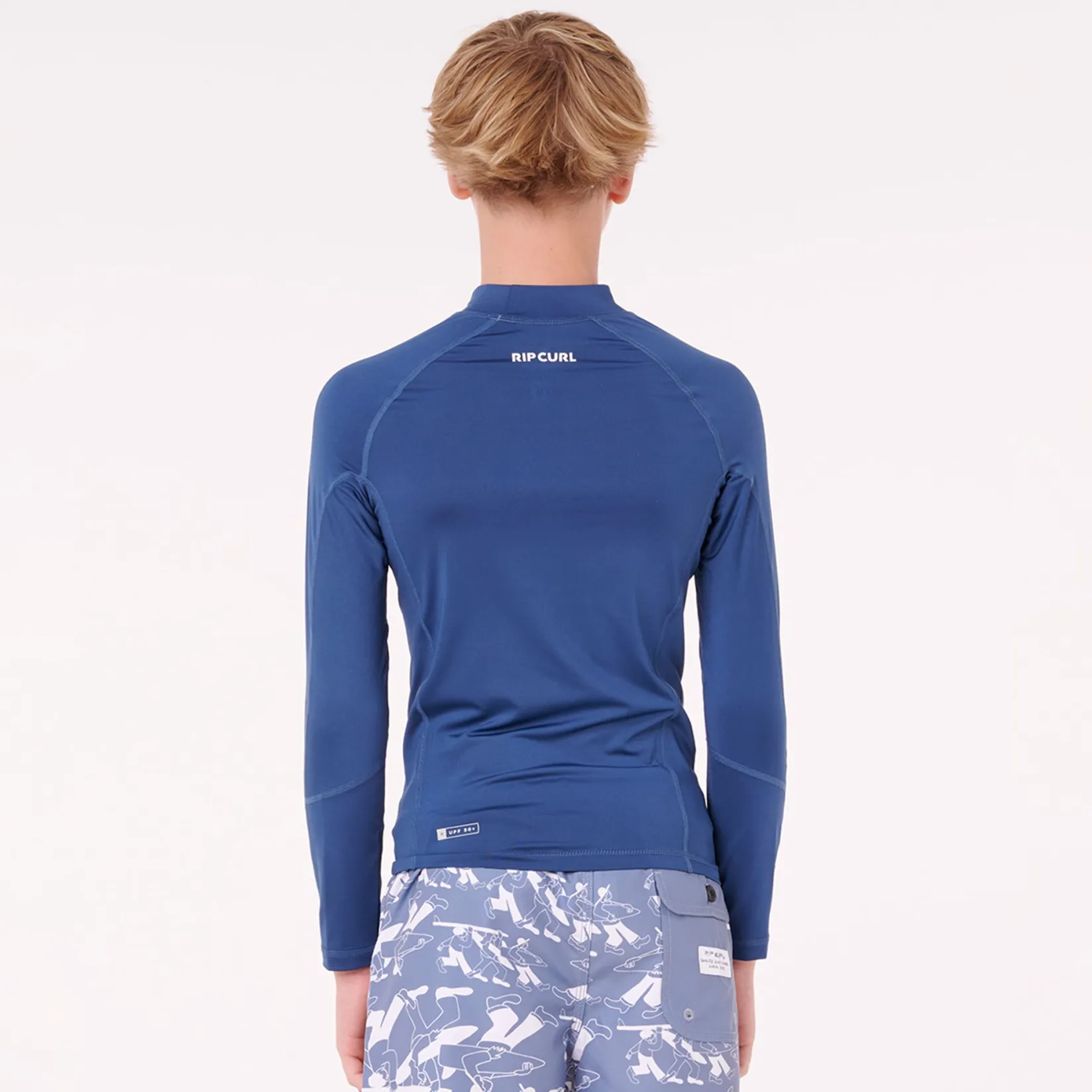 Swimsuits>Rip Curl Waves Upf Rashguard 8-14 Navy