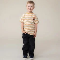 Tops>Nano West Striped T-shirt 2-12 Yellow