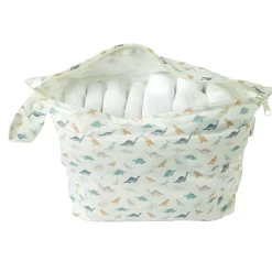 Muslin Products|Diaper Bags>Loulou Lollipop Wet Bag - Dino Friends