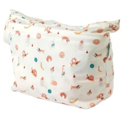Muslin Products|Diaper Bags>Loulou Lollipop Wet Bag - French Breakfast