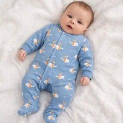 Preemie Clothing|Pajamas>Colle Colle Whales Magnetic Pajamas Premature-12m Blue