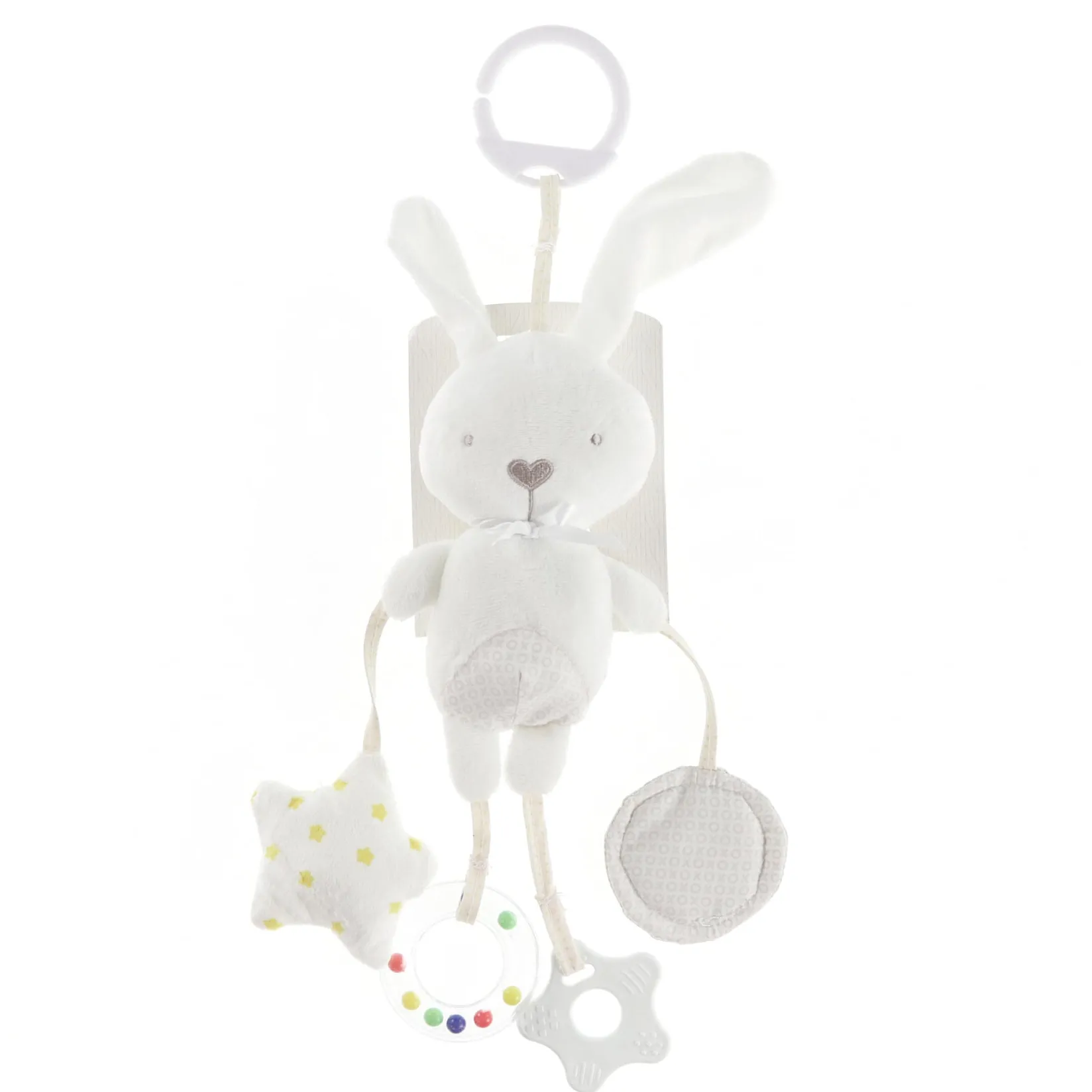 Stroller & Car Seat Toys|Developmental Toys>Bebe Confort White Bunny Activity