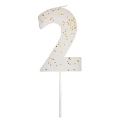 Party Supplies>Meri Meri White Number 2 Candle