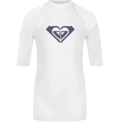 Swimsuits>Roxy Whole Hearted Rashguard 7-16 White