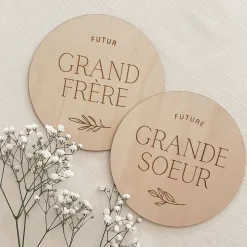 Baby Memories|Baby Memories>Le petit Tableau Noir Wood Pellet - Futur Frère ou Soeur