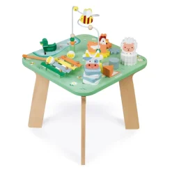 Developmental Toys|Activity Centers & Walkers>Janod Wooden Activity Table - Pretty Meadow