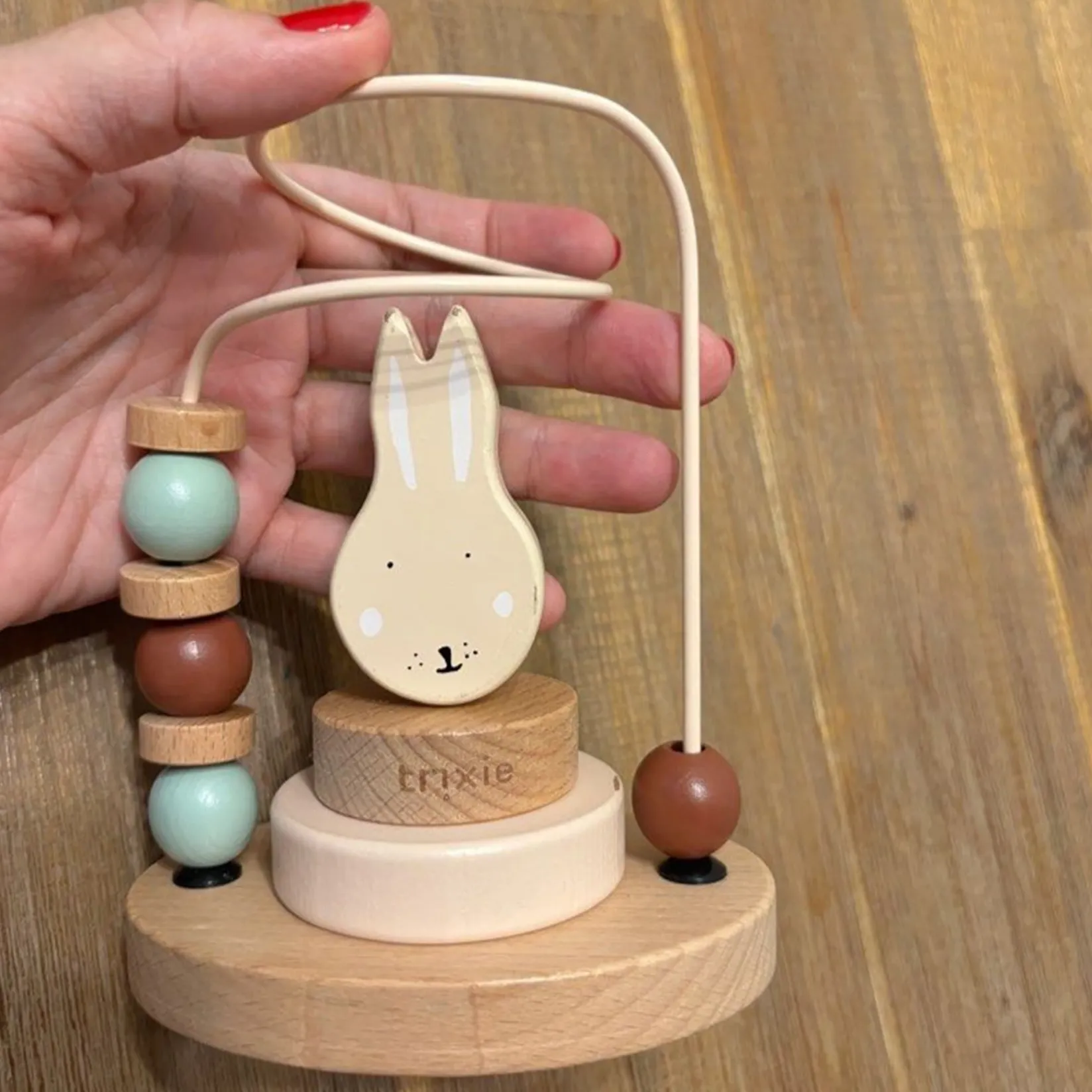 Developmental Toys>Trixie Wooden Beads Maze Mrs Rabbit