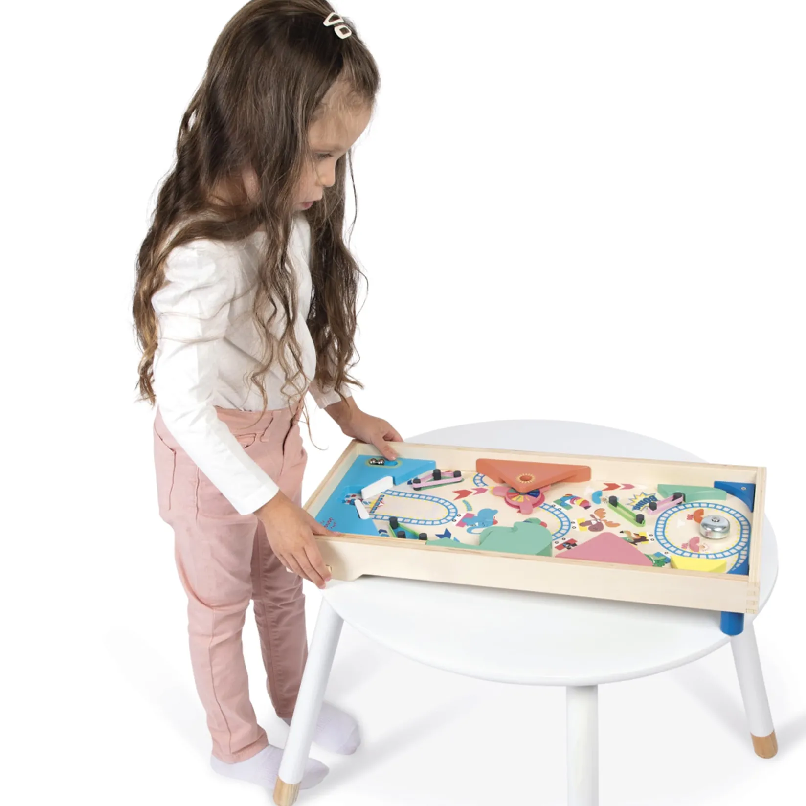 Board Games>Janod Wooden pinball Fairground