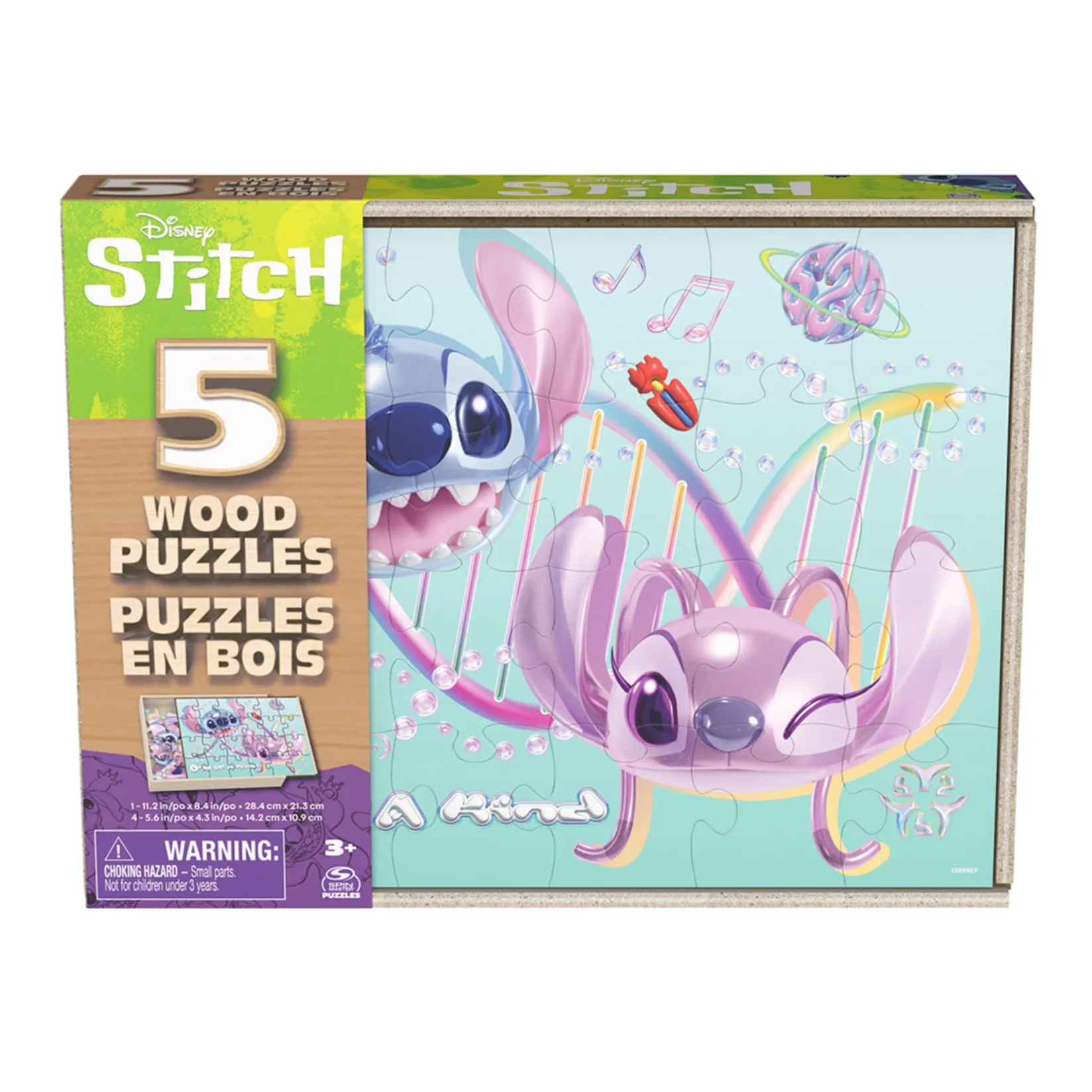 Puzzles>Kid Jouets Wooden Puzzle 5-in-1 - Stitch