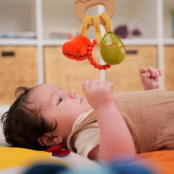 Teething Toys>Little Big Friends Wooden Rattle - Dino