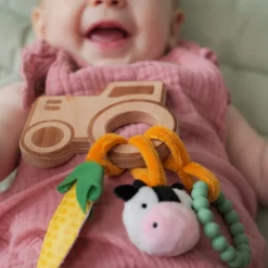 Teething Toys>Little Big Friends Wooden Rattle - Farm