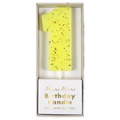 Party Supplies>Meri Meri Yellow Number 1 Candle
