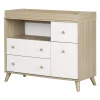 Changing Tables>South Shore Yodi Changing Table with Drawers - Soft Elm and Pure White
