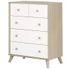 Storage Furniture>South Shore Yodi 5-Drawer Chest - Soft Elm and Pure White