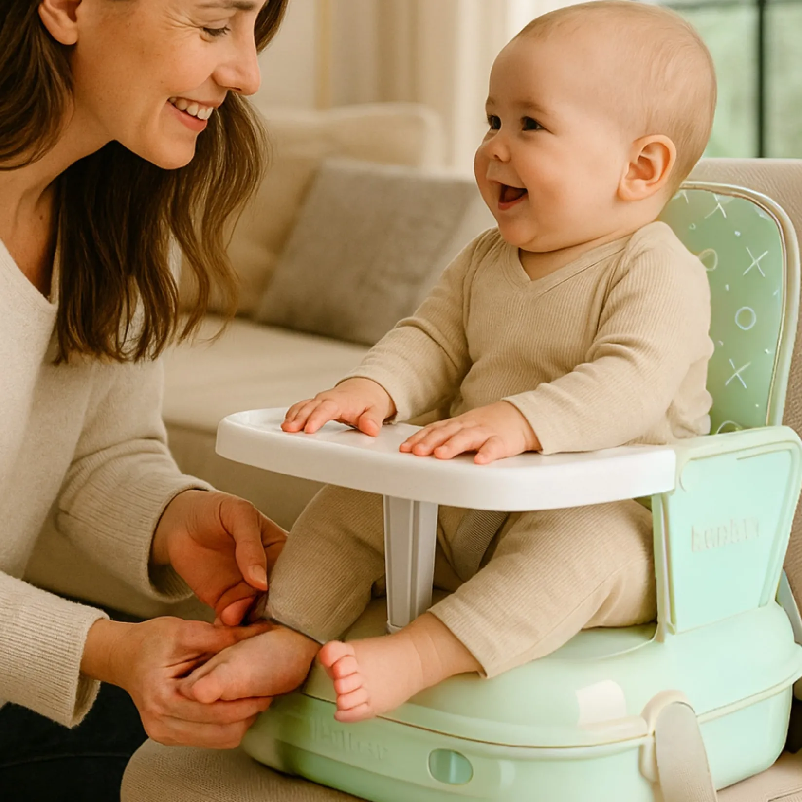 Discount YummiGo+ Feed & Go Booster – Light Green Ash High Chairs & Booster Seats|High Chairs & Booster Seats