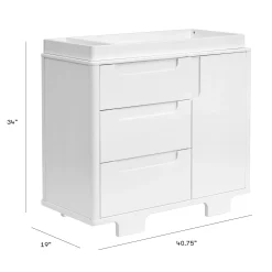 Sale Yuzu 3-Drawer Changer Dresser - White Changing Tables