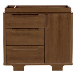 Discount Yuzu 3-Drawer Changer Dresser - Natural Walnut Changing Tables