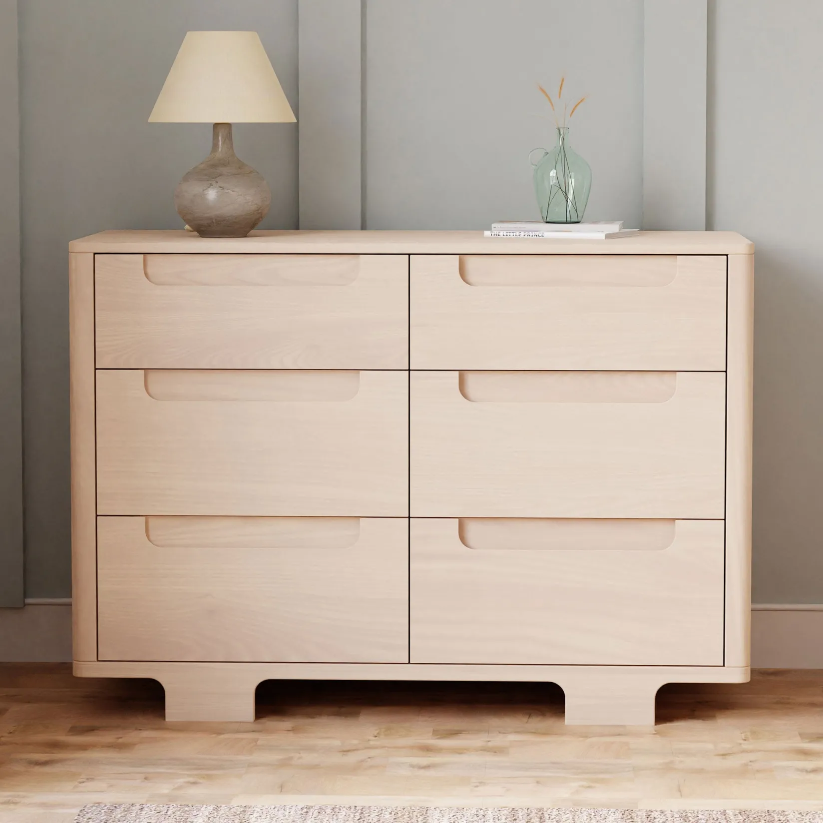 Yuzu 6-Drawer Dresser - Washed Natural Storage Furniture