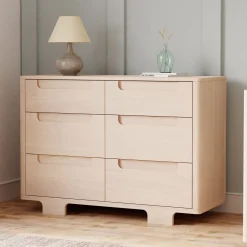 Yuzu 6-Drawer Dresser - Washed Natural Storage Furniture