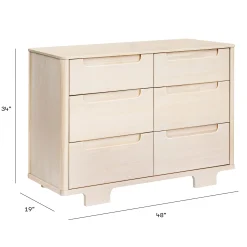 Yuzu 6-Drawer Dresser - Washed Natural Storage Furniture
