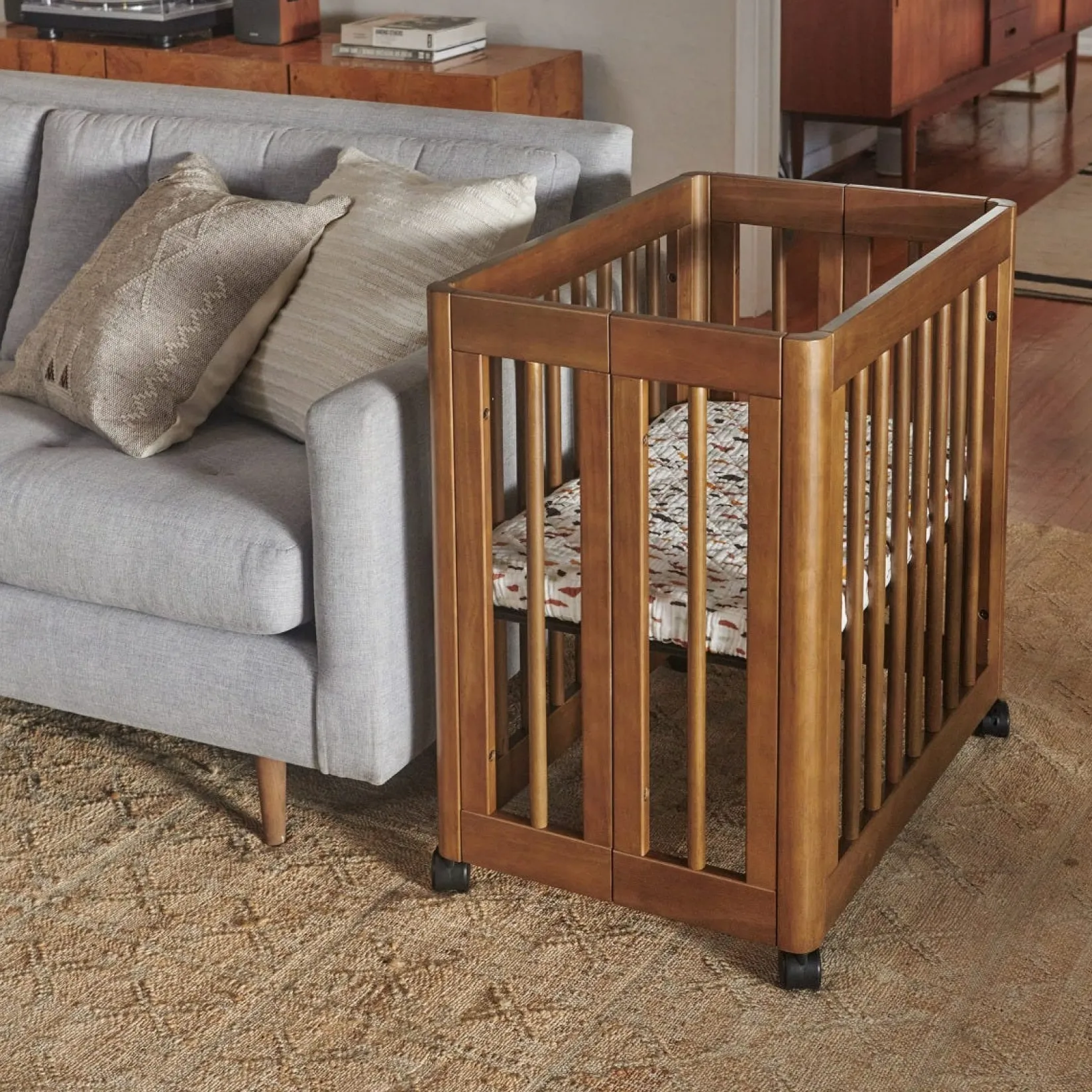 Hot Yuzu 8-in-1 Convertible Crib - Walnut Cribs & Mattresses|Cribs & Mattresses
