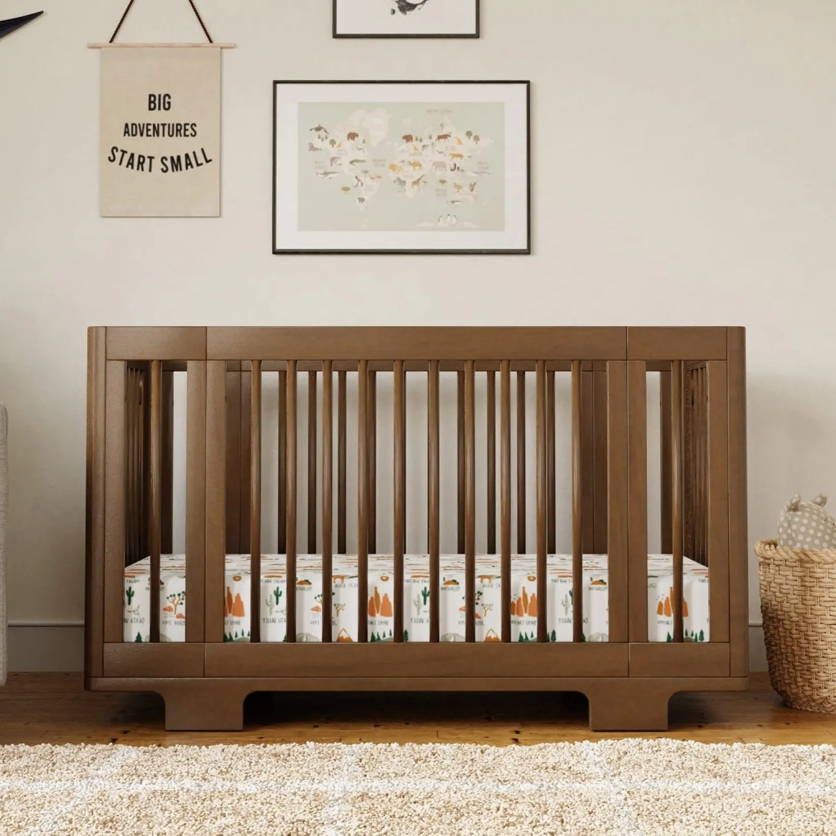 Hot Yuzu 8-in-1 Convertible Crib - Walnut Cribs & Mattresses|Cribs & Mattresses