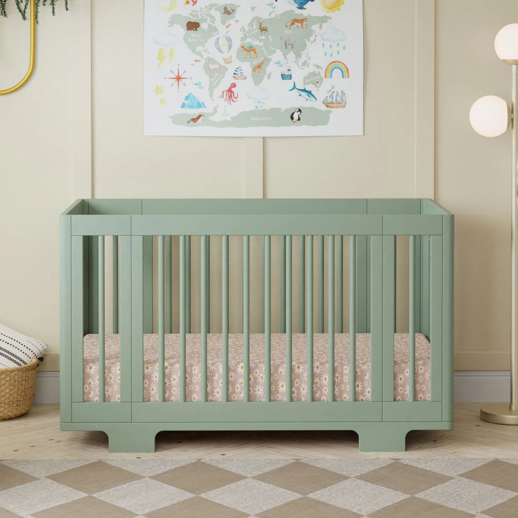 Cribs & Mattresses|Cribs & Mattresses>Babyletto Yuzu 8-in-1 Convertible Crib - Sage
